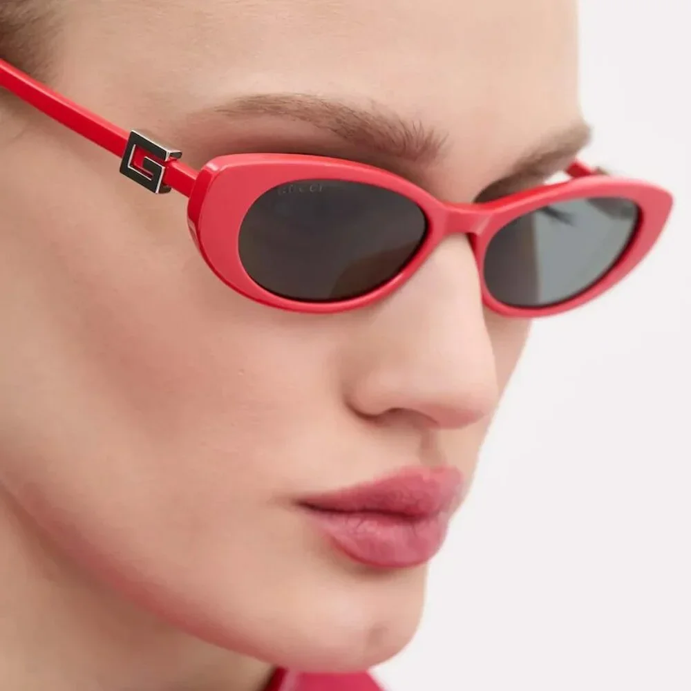 Gucci GG1680S 005 Men BRAND NEW Sunglasses Red Grey Cat Eye